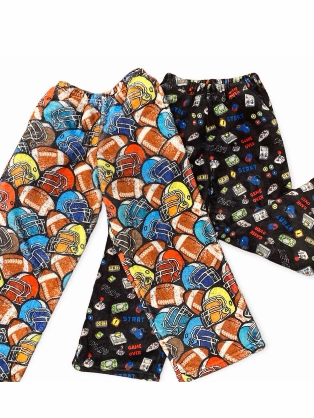 2 iScream Boys Silky Soft Plush Fleece Pajama Pants Video Games & Football XS